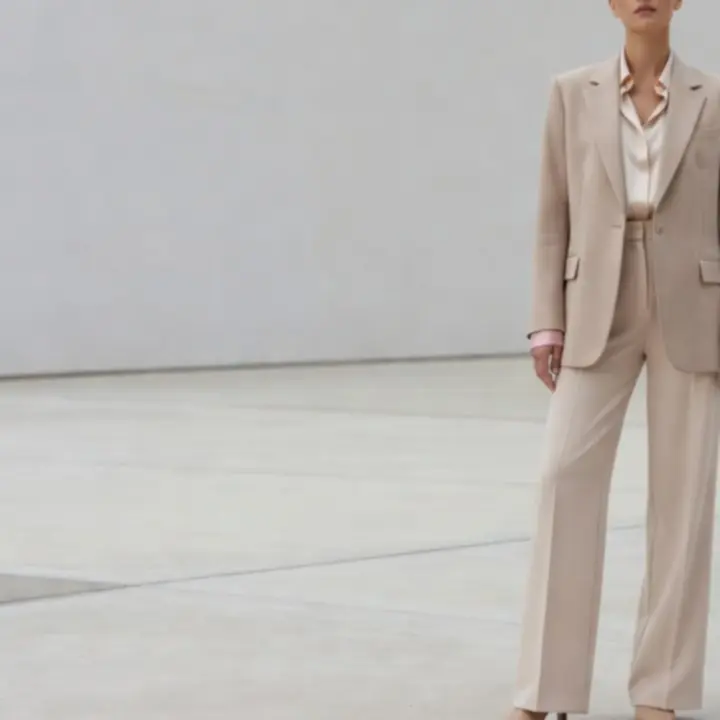 Stílusos nő 2026-os divat szerinti outfittel